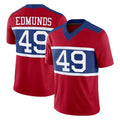 Rebec NY.Giants #49 Tremaine Edmunds Player Red Century Vapor F.U.S.E. Home Game Stitched Jerseys