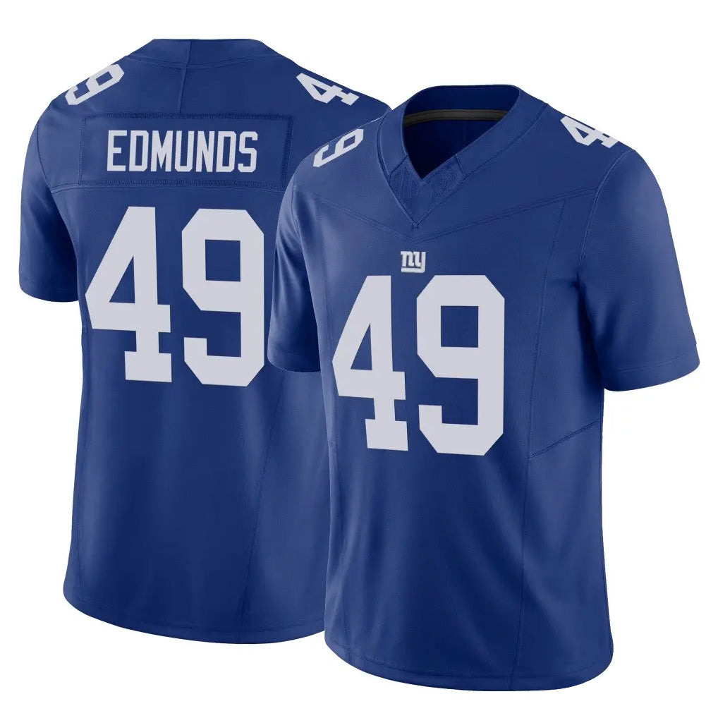 Rebec NY.Giants #49 Tremaine Edmunds Player Royal Limited Vapor F.U.S.E. Home Game Stitched Jerseys
