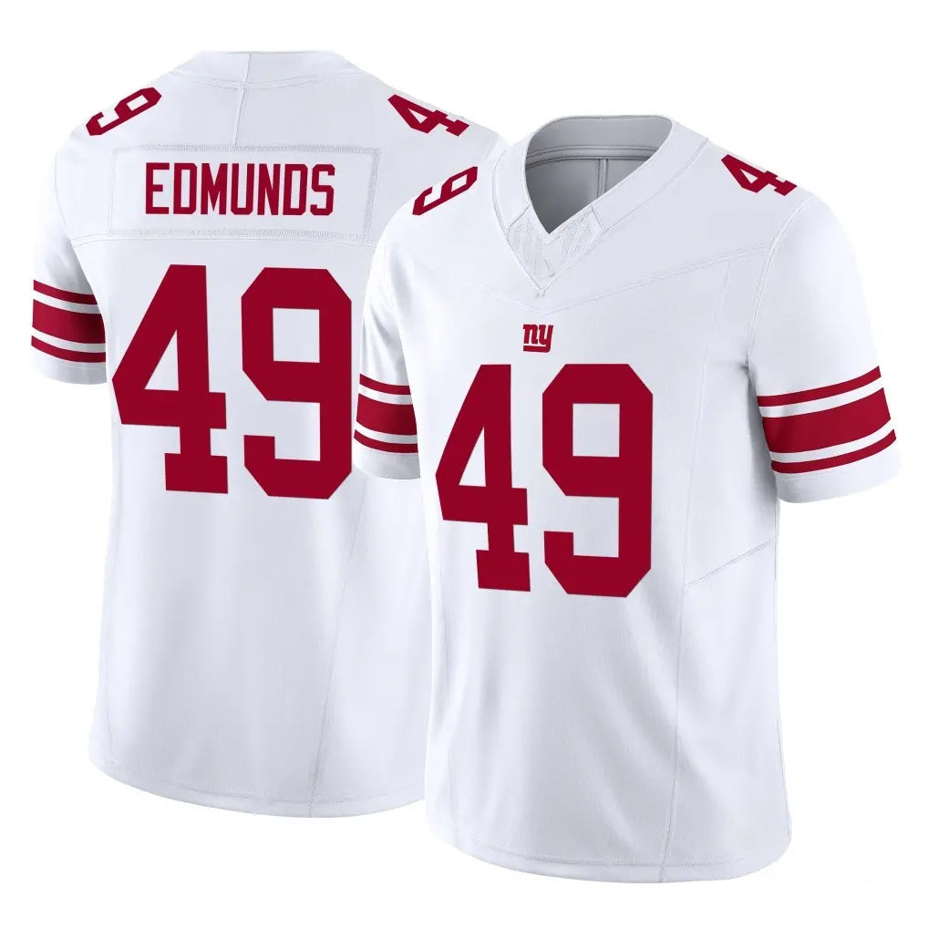 Rebec NY.Giants #49 Tremaine Edmunds Player White Limited Vapor F.U.S.E. Home Game Stitched Jerseys