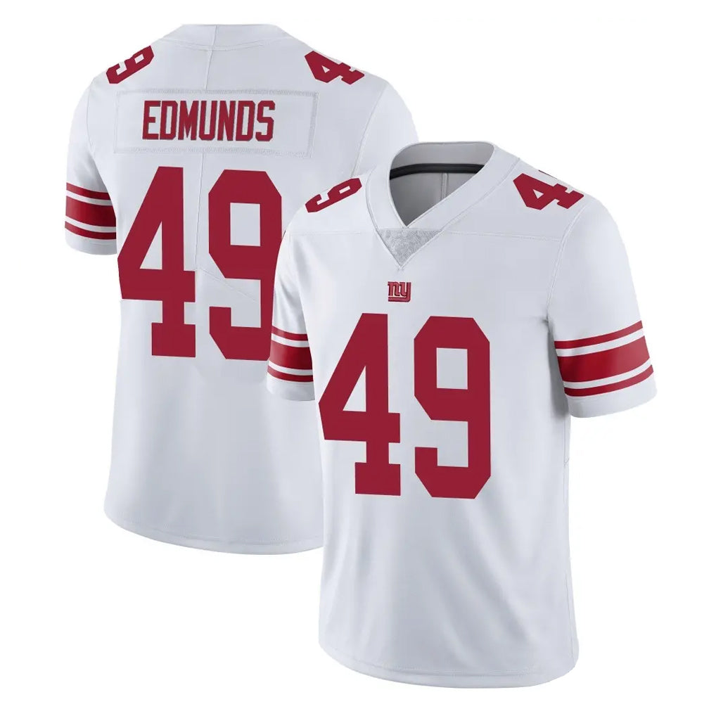 Rebec NY.Giants #49 Tremaine Edmunds Player White Limited Vapor Untouchable Home Game Stitched Jerseys