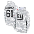 Rebec NY.Giants #61 John Michael Schmitz Jr. Player Arctic Camo Salute to Service Pullover Hoodies Limited Game Stitched Jerseys