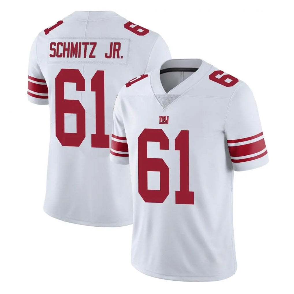 Rebec NY.Giants #61 John Michael Schmitz Jr. Player White Limited Vapor Untouchable Home Game Stitched Jerseys