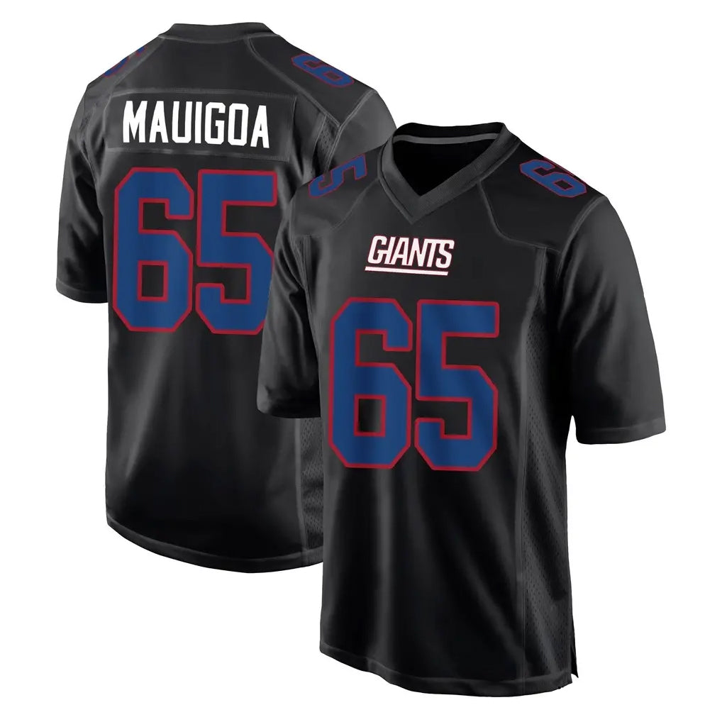 Rebec NY.Giants #65 Francis Mauigoa Player Carbon Fashion Limited Home Game Stitched Jerseys