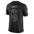 Rebec  NY.Giants #6 Jaxson Dart Black 2026 Salute to Service Stitched Limited Jersey