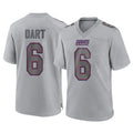Rebec NY.Giants #6 Jaxson Dart Player Gray Atmosphere Fashion Limited Game Stitched Jerseys