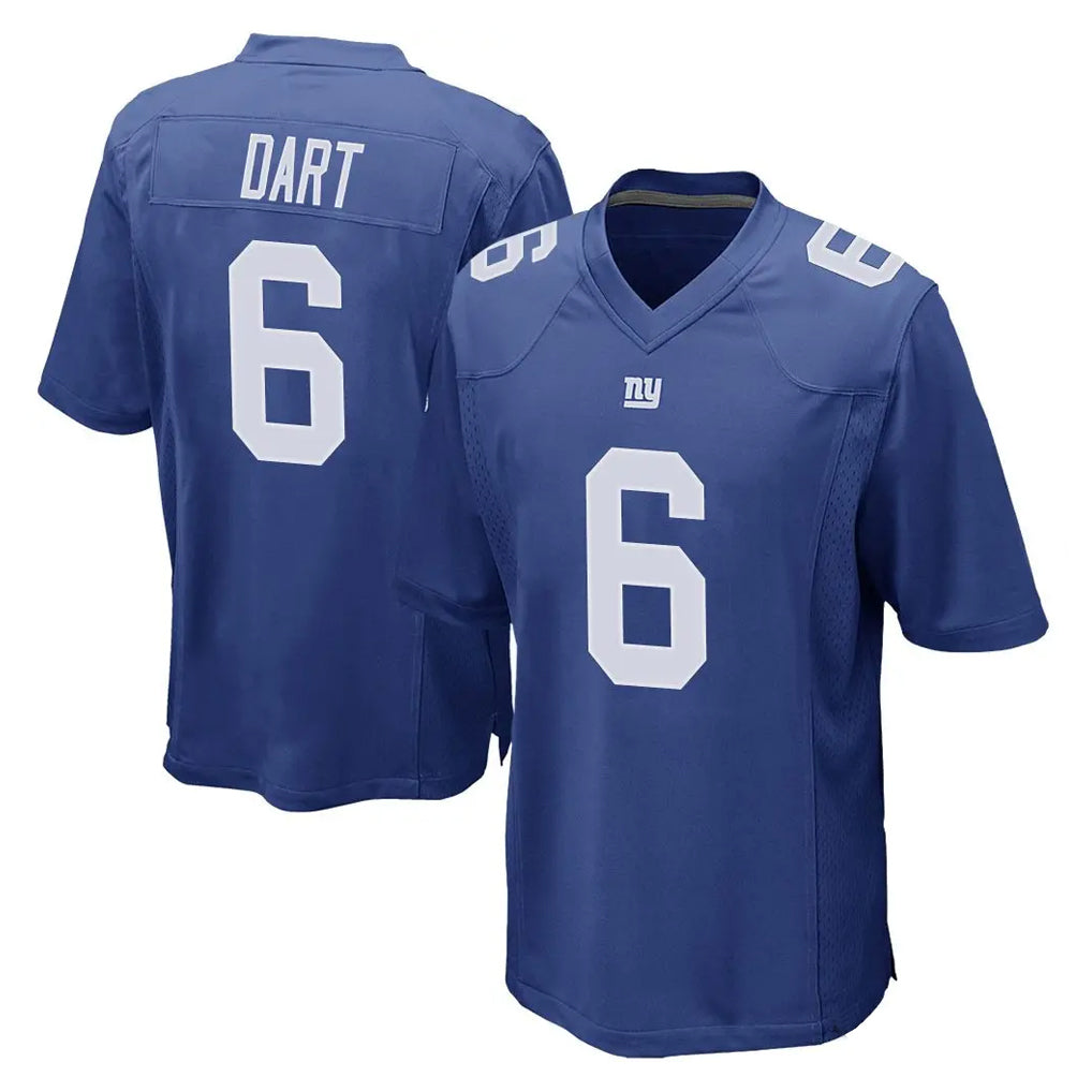 Rebec NY.Giants #6 Jaxson Dart Player Royal Home Game Stitched Jerseys