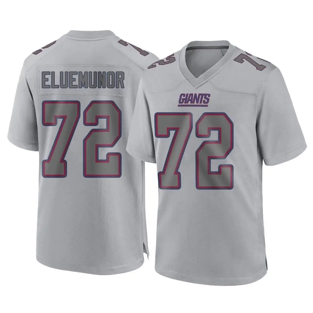 Rebec NY.Giants #72 Jermaine Eluemunor Player Gray Atmosphere Fashion Limited Game Stitched Jerseys