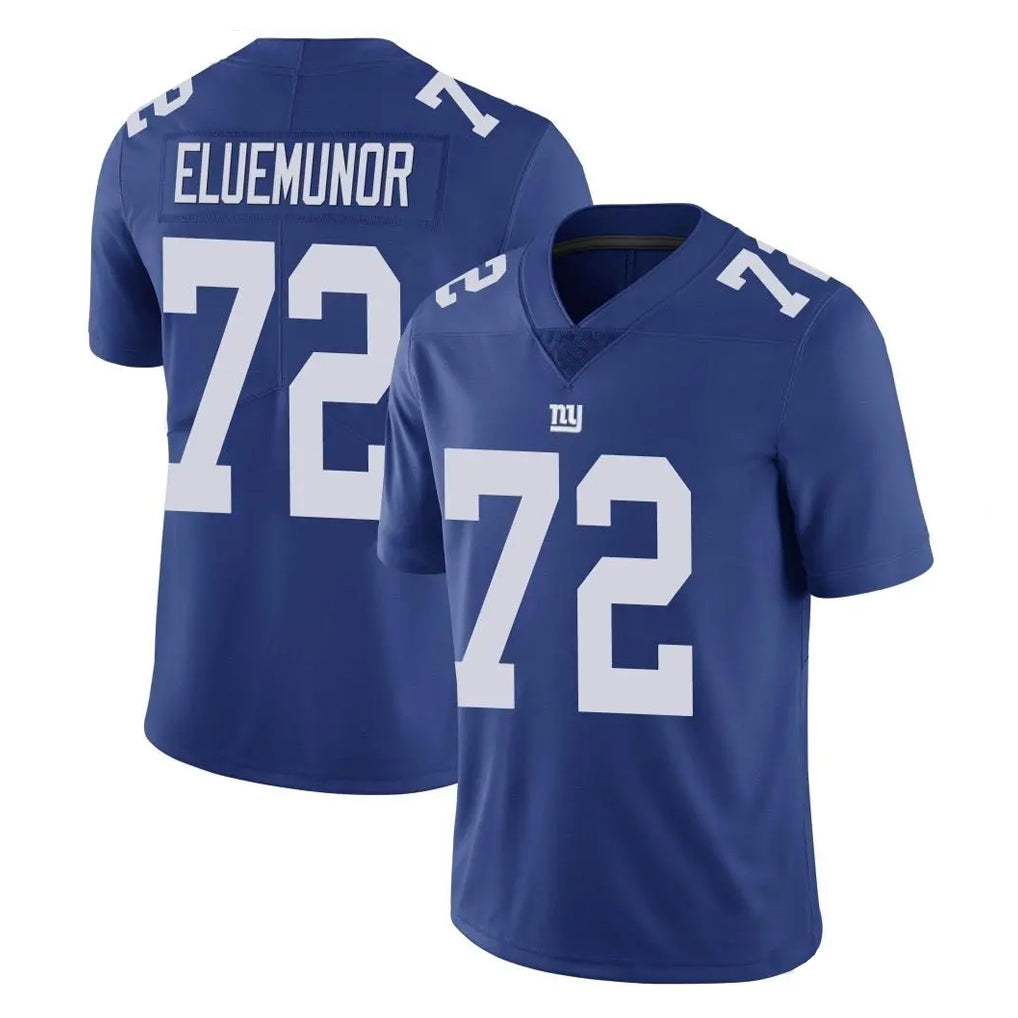Rebec NY.Giants #72 Jermaine Eluemunor Player Royal Limited Vapor Untouchable Home Game Stitched Jerseys