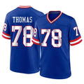 Rebec NY.Giants #78 Andrew Thomas Player Royal Classic Home Game Stitched Jerseys