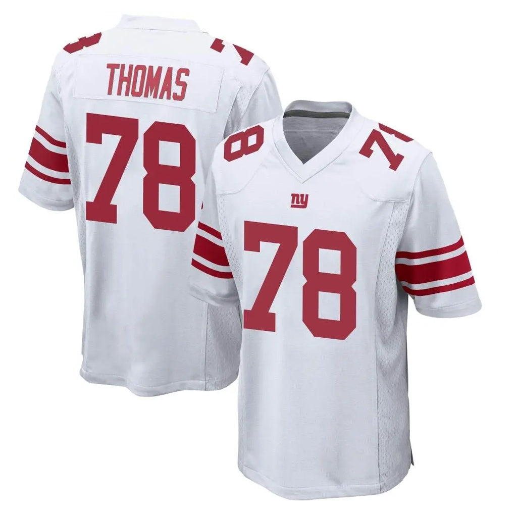 Rebec NY.Giants #78 Andrew Thomas Player White Home Game Stitched Jerseys