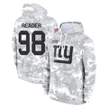 Rebec NY.Giants #98 DJ Reader Player Arctic Camo Salute to Service Pullover Hoodies Limited Game Stitched Jerseys