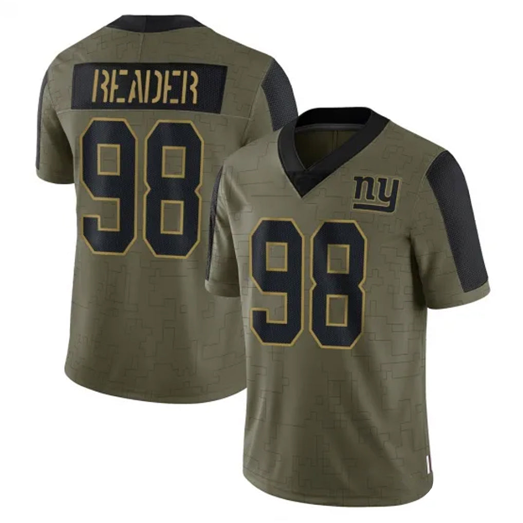 Rebec NY.Giants #98 DJ Reader Player Olive Salute To Service Limited Game Stitched Jerseys