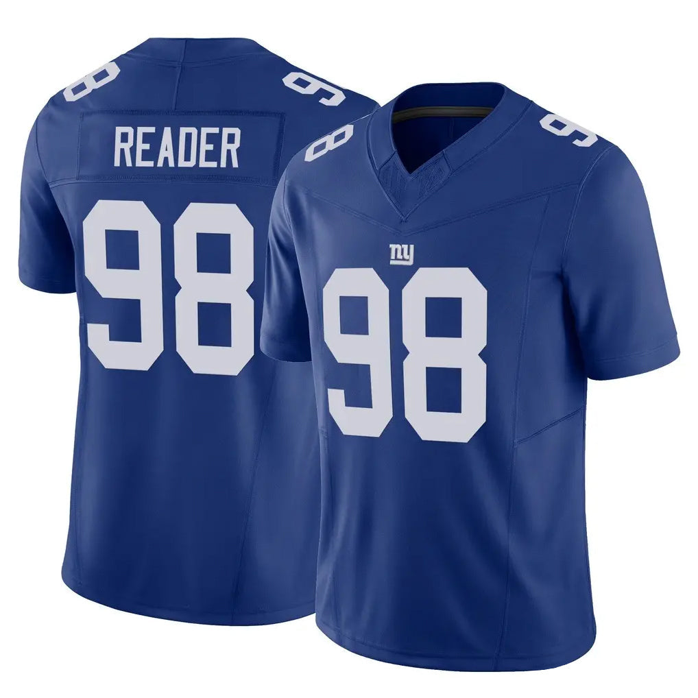 Rebec NY.Giants #98 DJ Reader Player Royal Limited Vapor F.U.S.E. Home Game Stitched Jerseys