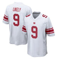 Rebec NY.Giants #9 Lsaiah Likely Player White Home Game Stitched Jerseys
