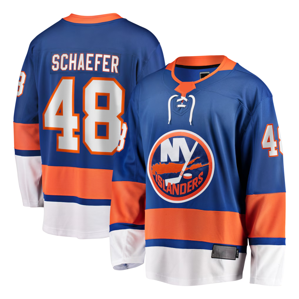 Rebec NY.Islanders #48 Matthew Schaefer Royal Home Breakaway Player Jerseys