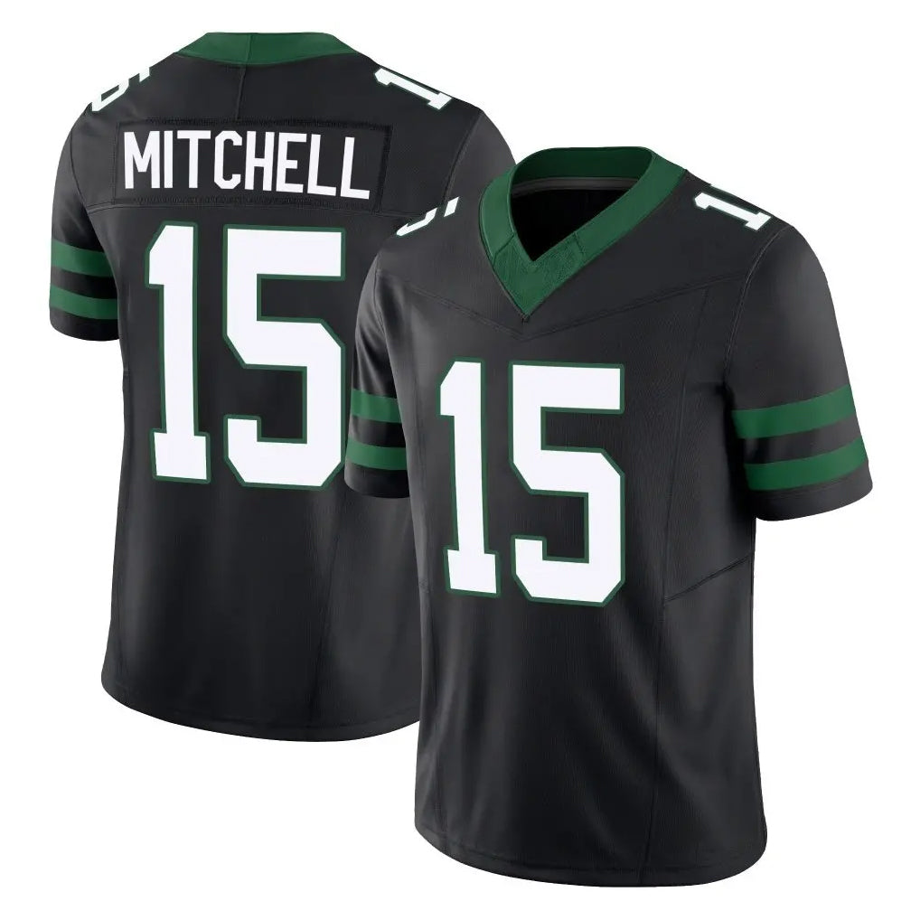Rebec NY.Jets #15 Adonai Mitchell Player Black Limited Legacy Vapor F.U.S.E. Home Game Stitched Jerseys