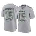 Rebec NY.Jets #15 Adonai Mitchell Player Gray Limited Atmosphere Fashion Home Game Stitched Jerseys