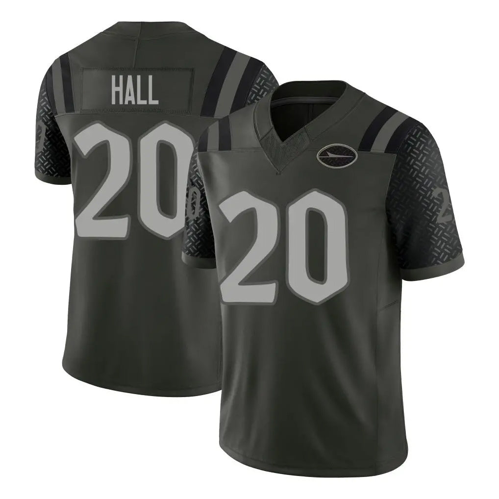 Rebec NY.Jets #20 Breece Hall Player Green Limited 2025 Rivalries Collection Home Game Stitched Jerseys