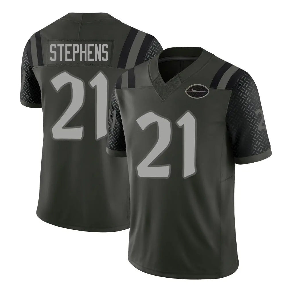 Rebec NY.Jets #21 Brandon Stephens Player Green Limited 2025 Rivalries Collection Home Game Stitched Jerseys