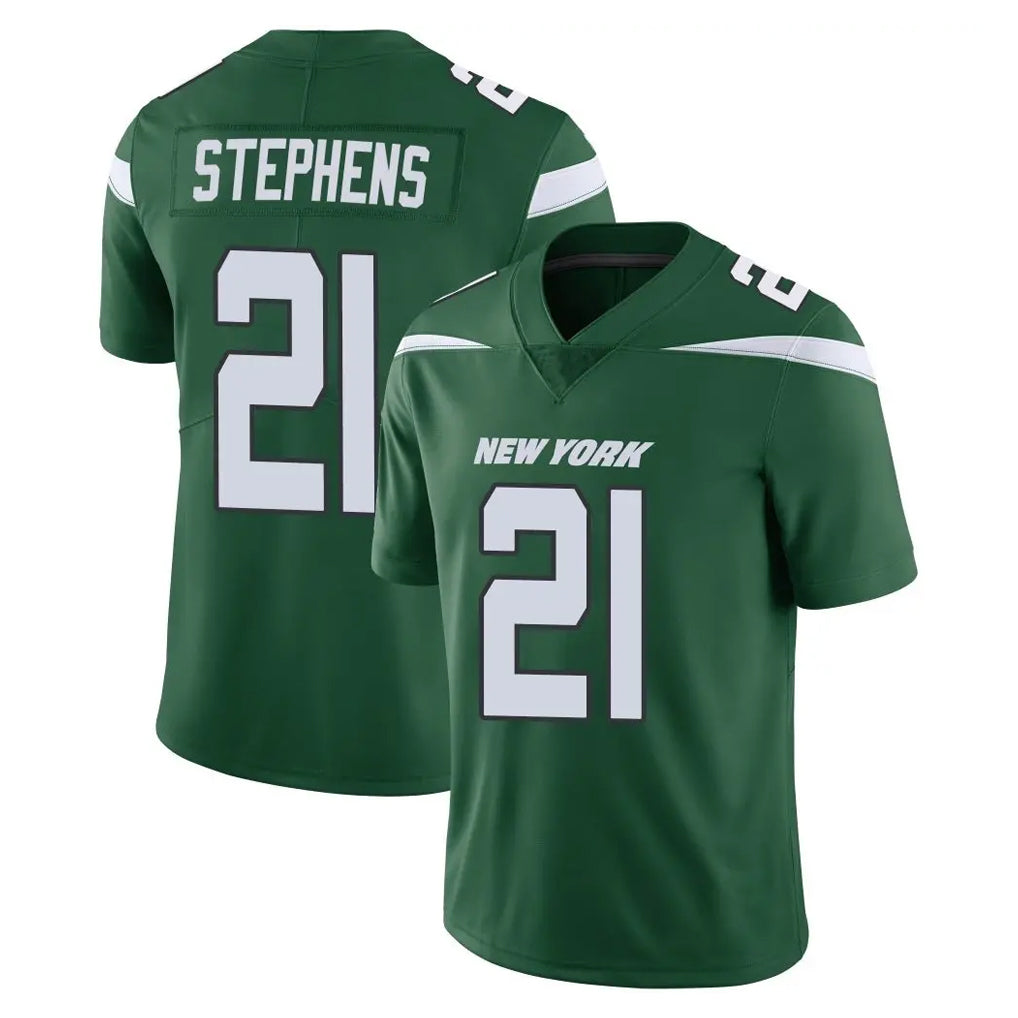 Rebec NY.Jets #21 Brandon Stephens Player Green Limited Vapor Home Game Stitched Jerseys