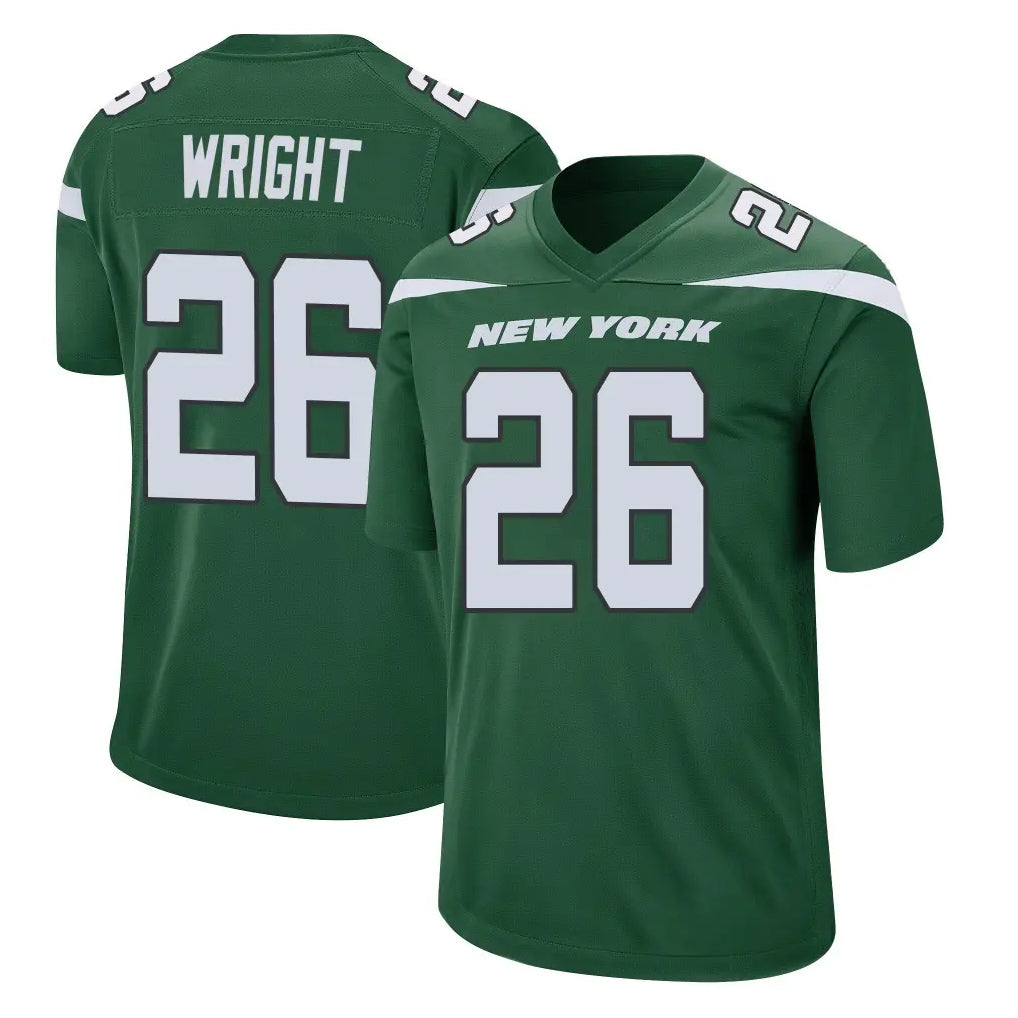 Rebec NY.Jets #26 Nahshon Wright Player Green Home Game Stitched Jerseys