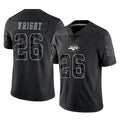 Rebec NY.Jets #26 Nahshon Wright Player Stealth Black Limited Reflective Home Game Stitched Jerseys