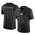 Rebec NY.Jets #29 Minkah Fitzpatrick Player Stealth Black Limited Reflective Home Game Stitched Jerseys