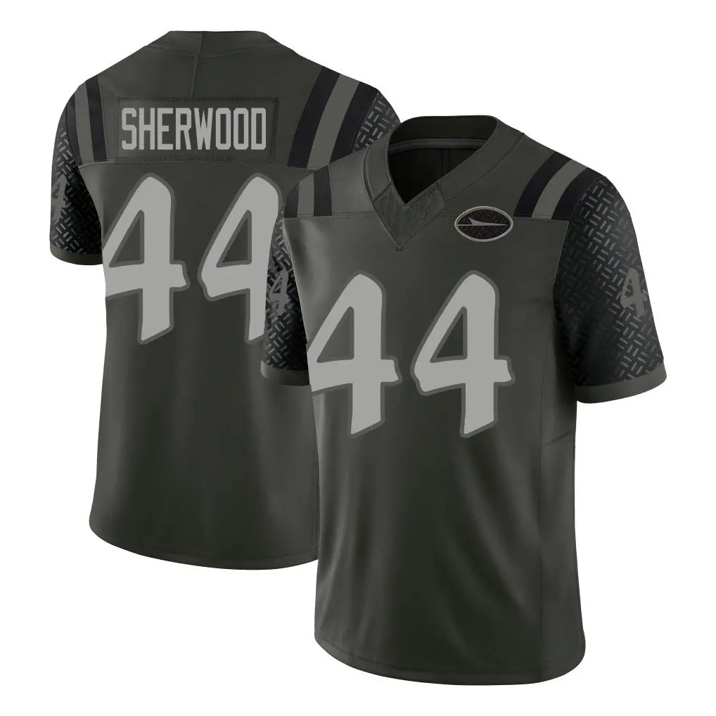 Rebec NY.Jets #44 Jamien Sherwood Player Green Limited 2025 Rivalries Collection Home Game Stitched Jerseys