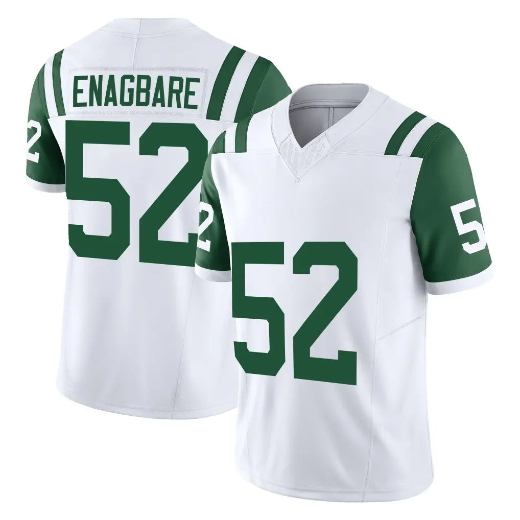 Rebec NY.Jets #52 Kingsley Enagbare Player White Limited Classic Vapor F.U.S.E. Home Game Stitched Jerseys