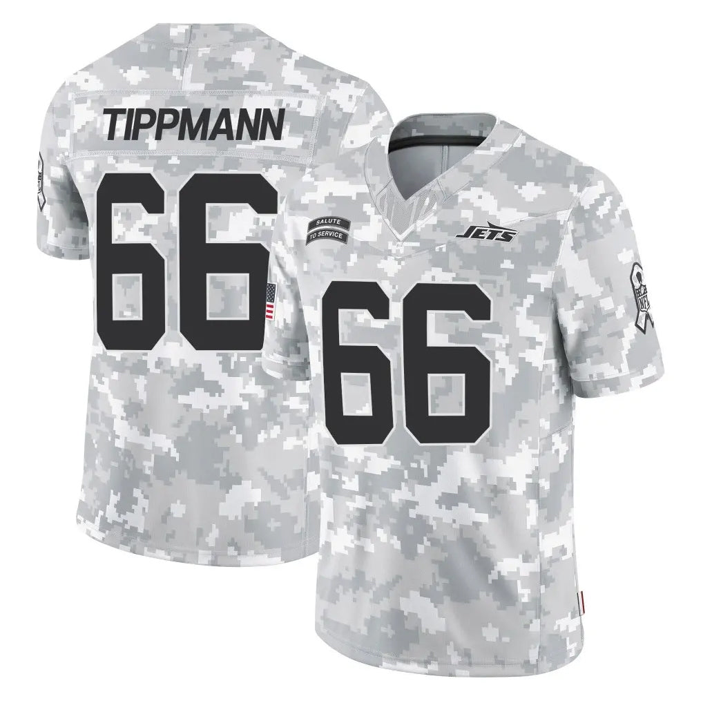 Rebec NY.Jets #66 Joe Tippmann Player Arctic Camo Salute to Service Limited Game Stitched Jerseys