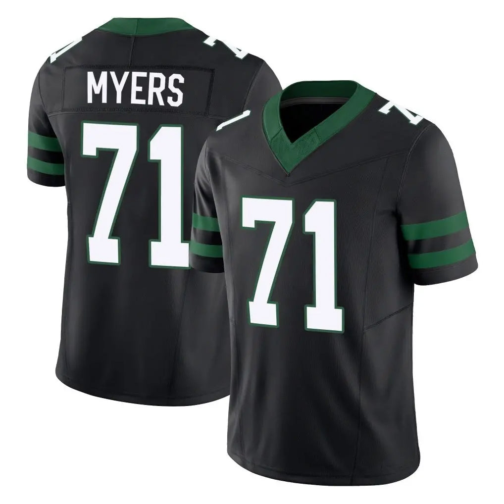 Rebec NY.Jets #71 Josh Myers Player Black Limited Legacy Vapor F.U.S.E. Home Game Stitched Jerseys