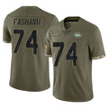 Rebec NY.Jets #74 Olu Fashanu Player Olive Salute To Service Limited Stitched Jerseys