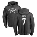Rebec NY.Jets #7 Geno Smith Player Gray Pullover Hoodies Limited Game Stitched Jerseys