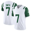 Rebec NY.Jets #7 Geno Smith Player White Limited Classic Vapor F.U.S.E. Home Game Stitched Jerseys