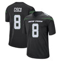 Rebec NY.Jets #8 Andre Cisco Player Stealth Black Home Game Stitched Jerseys
