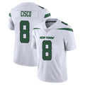 Rebec NY.Jets #8 Andre Cisco Player White Spotlight Limited Vapor Home Game Stitched Jerseys