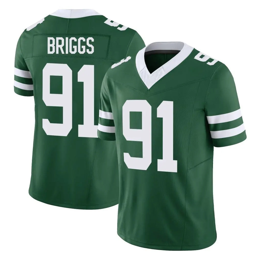 Rebec NY.Jets #91 Jowon Briggs Player Green Legacy Limited Vapor F.U.S.E. Home Game Stitched Jerseys