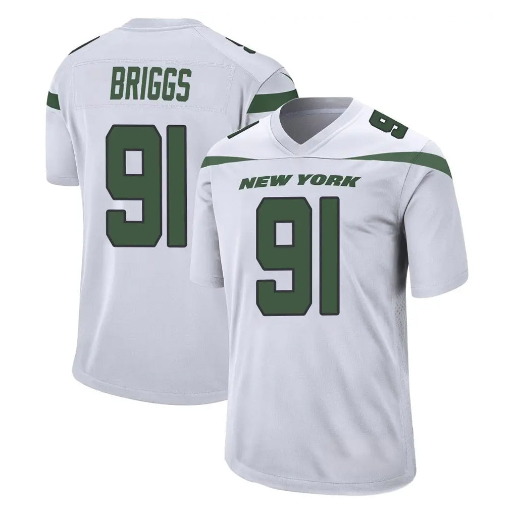 Rebec NY.Jets #91 Jowon Briggs Player White Spotlight Home Game Stitched Jerseys