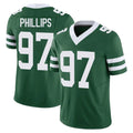 Rebec NY.Jets #97 Harrison Phillips Player Green Legacy Limited Vapor F.U.S.E. Home Game Stitched Jerseys