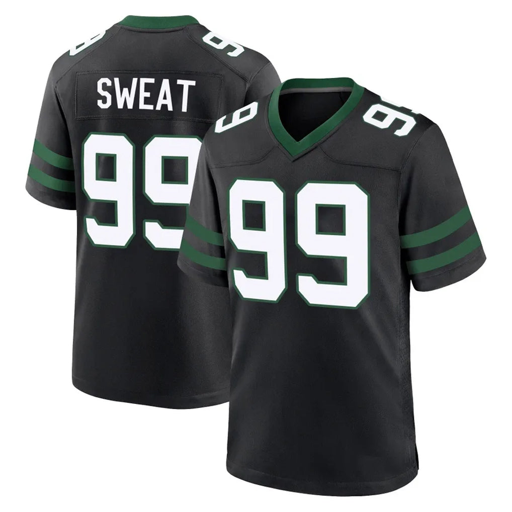 Rebec NY.Jets #99 T'Vondre Sweat Player Black Legacy Home Game Stitched Jerseys