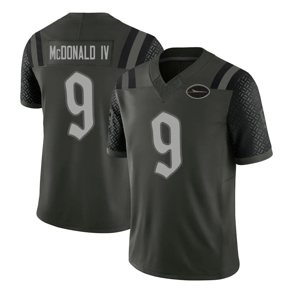 Rebec NY.Jets #9 Will McDonald IV Player Green Limited 2025 Rivalries Collection Home Game Stitched Jerseys