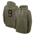 Rebec NY.Jets #9 Will McDonald IV Player Olive Salute to Service Pullover Hoodies Limited Stitched Jerseys