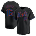 Rebec NY.Mets #16 Dwight Gooden Player Black Alternate Home Limited Stitched Jerseys
