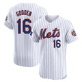 Rebec NY.Mets #16 Dwight Gooden Player White Home Limited Elite Stitched Jerseys