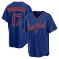 Rebec NY.Mets #17 Keith Hernandez Player Royal T-shirt Home Game Stitched Jerseys