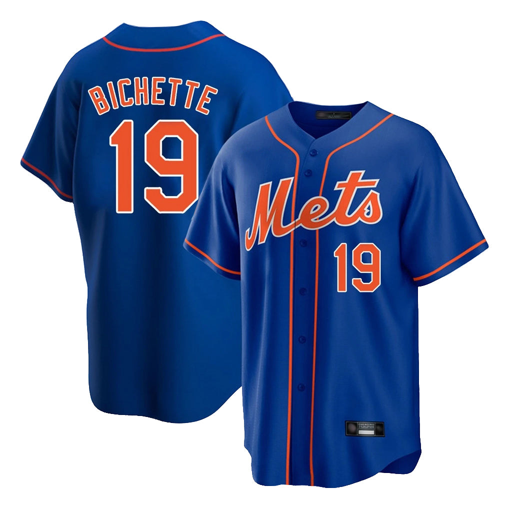 Rebec NY.Mets #19 Bo Bichette Player Royal Home Game Stitched Jerseys
