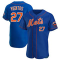 Rebec NY.Mets #27 Mark Vientos Player Royal Limited Elite Home Stitched Jerseys