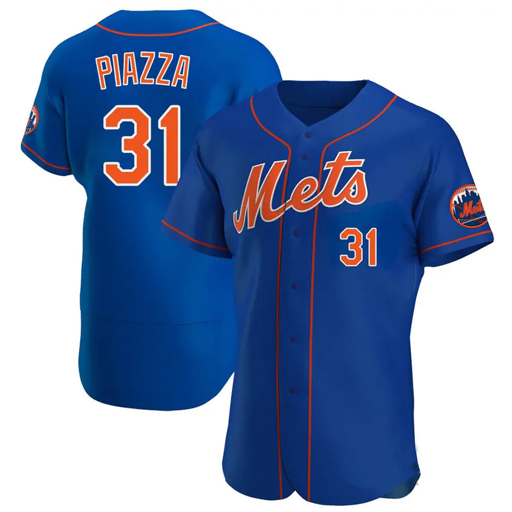 Rebec NY.Mets #31 Mike Piazza Player Royal Limited Elite Home Stitched Jerseys