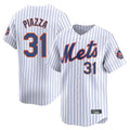 Rebec NY.Mets #31 Mike Piazza Player White Home Replica Stitched Jerseys