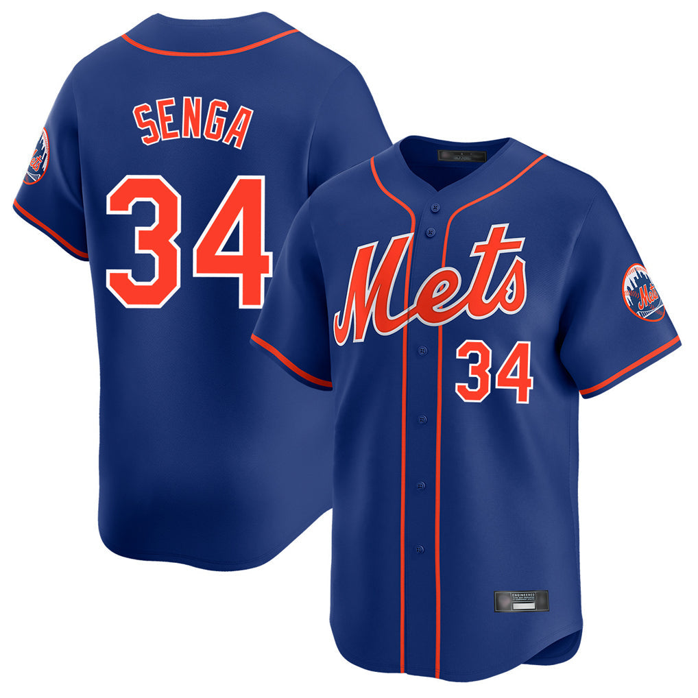 Rebec NY.Mets #34 Kodai Senga Player Royal Home Limited Stitched Jerseys